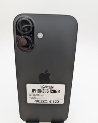 iPhone 16 128GB nero usato garanzia 