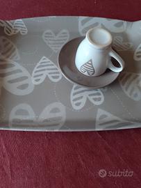 Vassoio e tazza caffè con piattino Brandani 