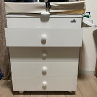 Fasciatoio cassettiera CAM con vaschetta bagnetto