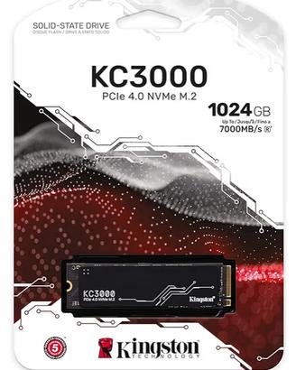 SSD PCle 4.0 NVMe M.2 1024G (1Tb) Kingston KC3000