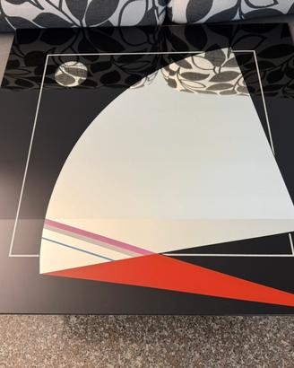Specchio vintage serigrafato 70x70 stile Carmi