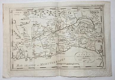Antica Carta Geografica della Giudea Roma 1807