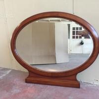 Specchiera in legno massello ovale