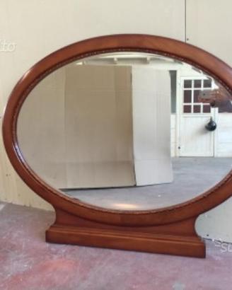 Specchiera in legno massello ovale