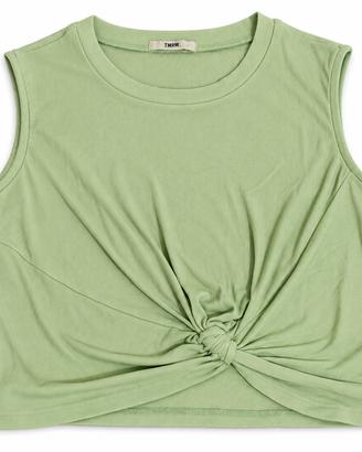 Top donna verde menta senz maniche