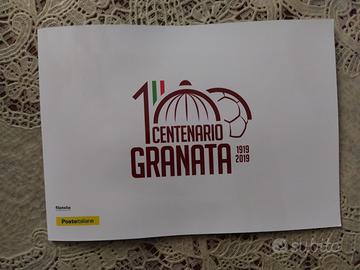 Folder centenario reggiana calcio 2 francobolli
