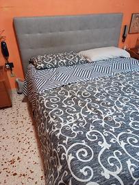 Letto contenitore matrimoniale grigio 160x190