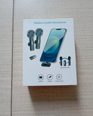 Microfoni Wireless Lavalier (2 pezzi) Nuovi