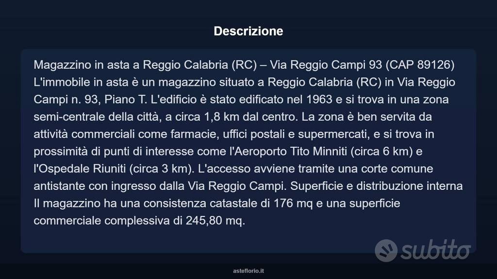 Immobile in asta di 176 m² a Reggiolo - Altro