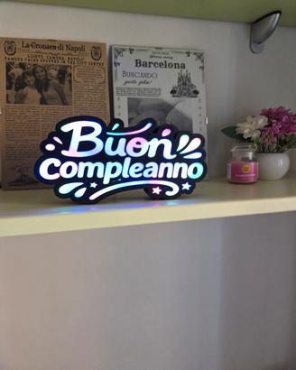 lampada buon compleanno