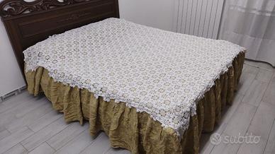 Copriletto letto singolo ad uncinetto 100% cotone