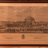 Stampa Napoli Storica periodo borbonico con cornic