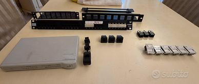 Lotto Networking Cat6 + Moduli RJ45 + Switch 3Com