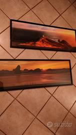 Coppia quadri con vetro e cornice