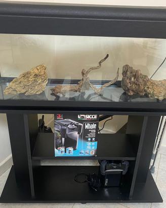 Acquario 100l completo +filtro + mobile