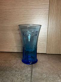 Bicchiere Coca-cola alto azzurro nuovo collezione