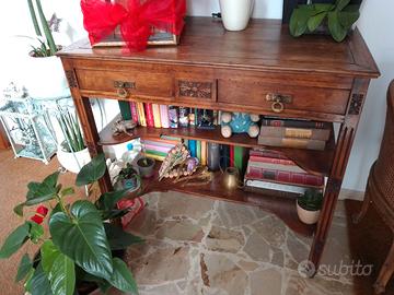 Scrttoio libreria vintage in legno massello