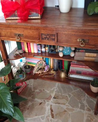 Scrttoio libreria vintage in legno massello