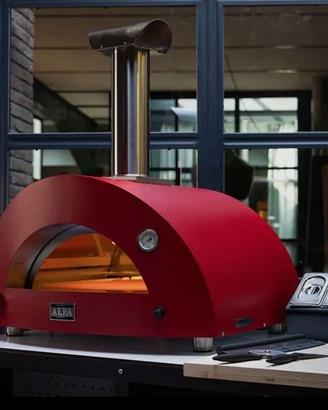 FORNO LEGNA GAS HYBRID ALFA MODERNO 3 PIZZE INOX