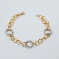 Bracciale donna in oro giallo e bianco 18 kt D.78