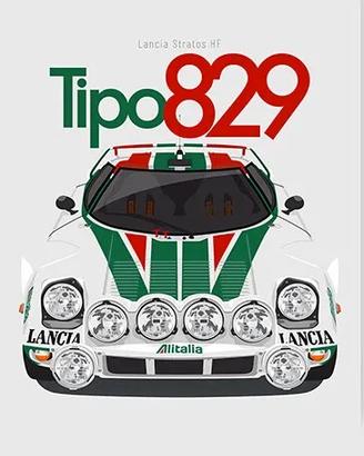 Lancia Stratos Alitalia Rally poster da collezione