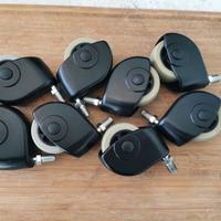 8 ruote girevoli con vite di aggancio 