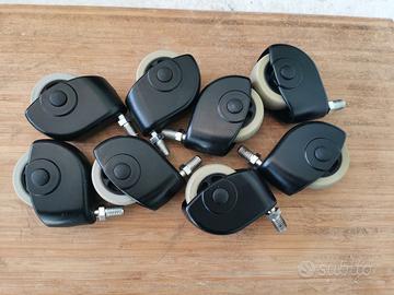 8 ruote girevoli con vite di aggancio 