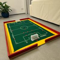 Tavolo subbuteo con sponde + 2 squadre