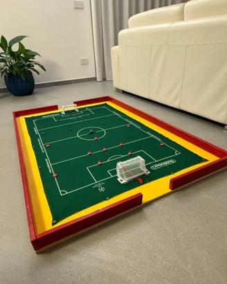 Tavolo subbuteo con sponde + 2 squadre