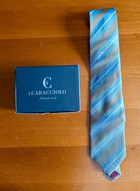 Cravatta uomo blu/verde - Sartoria Caracciolo