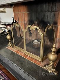 Parascintille e alari in ottone