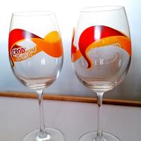 Due calici vetro Crodino twist