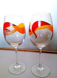 Due calici vetro Crodino twist