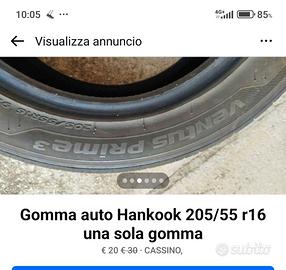 gomma auto usata