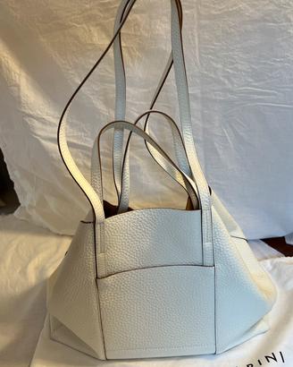 Borsa in pelle bianca