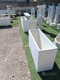 fioriere in cemento  bianco  