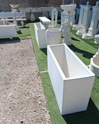 fioriere in cemento  bianco  