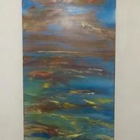 paesaggio moderno dipinto a mano