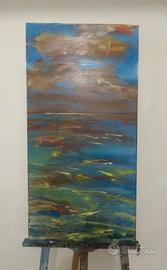 paesaggio moderno dipinto a mano