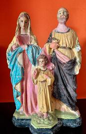 Vintage, statuina Sacra Famiglia anni 20-30