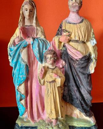 Vintage, statuina Sacra Famiglia anni 20-30