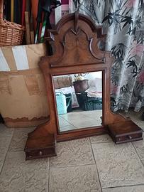 Specchiera antica da comò anni ’30 in legno