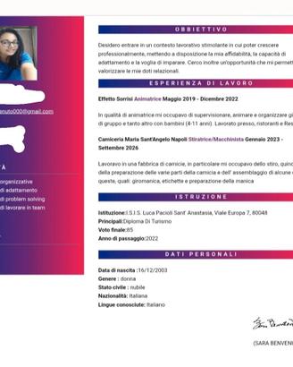 cɜrco lavoro disponibiltà immediata 