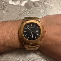 Orologio PIN TIME oro rosa stile Patek Philippe