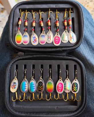Cucchiaini pesca con custodia 