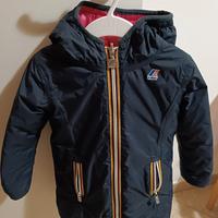 Giacca K-Way blu navy e rosa