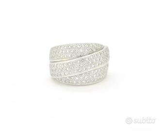 Anello a fascia con diamanti Ct 1,40