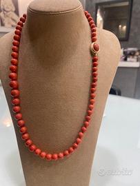 Collana corallo cerasuolo