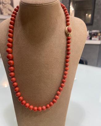Collana corallo cerasuolo