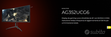 Monitor Aoc Agon AG35UCG6 ultra wide 35 pollici